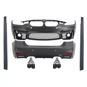 Body Kit suitable for BMW 3 Series F30 (2011-2019) EVO II M3 CS Design with Carbon Fiber Exhaust Muffler Tips