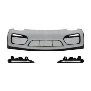 Front Bumper with DRL LED suitable for Porsche Cayman 981C & Boxster 981 (2012-2016) GT4 Design