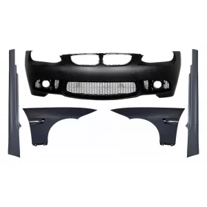 Front Bumper with Front Fenders and Side Skirts suitable for BMW 3 Series E92 Coupe E93 Cabrio (2006-2009) M3 Look Without PDC and Projectors