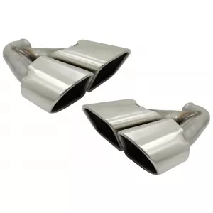 Double Exhaust Muffler Tips Tailpipes suitable for Porsche Cayenne 92A Facelift (10/2014-2017) Turbo Design