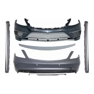 Body Kit with Trunk Spoiler Sport Rear Lip suitable for Mercedes S-Class W222 (2013-06.2017) S65 Design