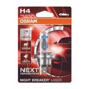 OSRAM Halogen NIGHT BREAKER LASER Headlamp 64193NL-01B60 H4 12V 60/55W Blister (1 unit)