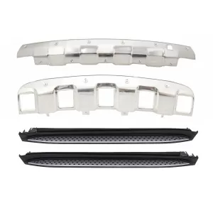Running Boards Side Steps with Skid Plates Off Road suitable for Mercedes M-Class ML W164 (2005-2008) - CORBMB02SP