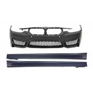 Front Bumper with Side Skirts suitable for BMW 3 Series F30 F31 Non LCI & LCI (2011-2018) M3 Sport EVO Design - COFBBMF30M3DWFSS