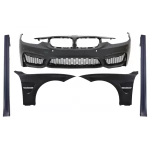 Front Bumper with Front Fenders and Side Skirts suitable for BMW 3 Series F30 F31 Non LCI & LCI (2011-2018) M3 Sport EVO Design