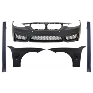 Front Bumper with Front Fenders and Side Skirts suitable for BMW 3 Series F30 F31 Non LCI & LCI (2011-2018) M3 Sport EVO Design