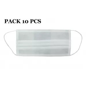 Package of 10 Mask with Folds 100% Polypropylene 2 Layers Unisex