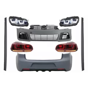 Complete Body Kit suitable for VW Golf VI 6 MK6 (2008-2013) R20 Design with Headlights LED RHD and Taillights Dynamic Turning Light