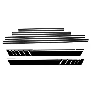 Add On Door Moldings Strips suitable for Mercedes G-Class W463 (1989-2017) with Side Decals Sticker Vinyl Matte Black