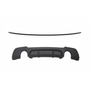 Rear Bumper Diffuser with Trunk Boot Lid Spoiler suitable for BMW 3 Series E92 Coupe E93 Cabrio (2006-2014) M Design