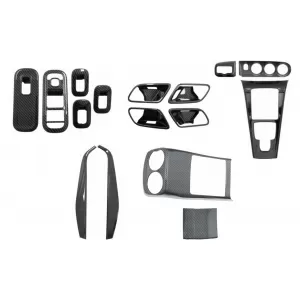 Complet Kit Interior Frames Decorative suitable for Mercedes A W177 V177 (2018-up) with Rear Armrest Box Air Outlet Trim Cover Carbon Film