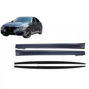 Side Skirts with Lip Extensions suitable for BMW 3 Series F30 F31 Sedan Touring (2011-2018) M3 Design