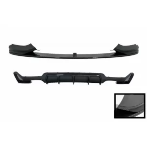 Front Spoiler with Diffuser suitable for BMW 4 Series F32 Coupe F33 Cabrio F36 Grand Coupe (2013-03.2019) M-Performance Design Carbon Film Coating