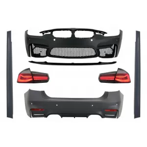 Complete Body Kit suitable for BMW F30 (2011-2019) with LED Taillights Dynamic Sequential Turning Light EVO II M3 CS Style Without Fog Lamps