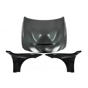 Hood Bonnet with Front Fenders Black suitable for BMW 4 Series F32 F33 F36 (2013-2017) M3 M4 GTS Look