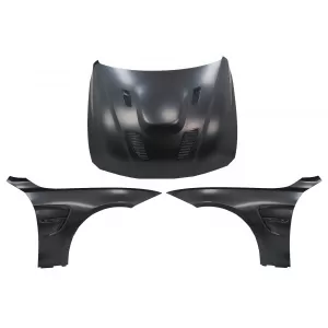 Hood Bonnet with Front Fenders Black suitable for BMW 4 Series F32 F33 F36 (2011-2019) M4 GTS Look