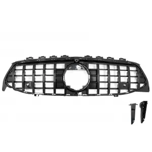 Front Grille suitable for Mercedes CLA X118 C118 (2019-05.2023) GT-R Panamericana Design Piano Black