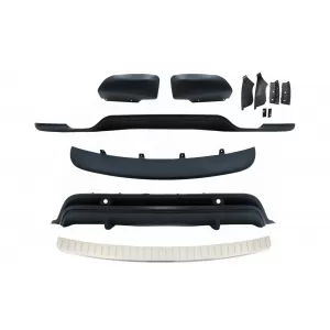 Aerodynamic Body Kit suitable for BMW X5 E70 LCI (2011-2013) with Rear Bumper Protector Sill Plate Foot Plate Aluminum Cover