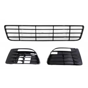 Front Bumper Lower Middle Grille suitable for VW Golf VI Golf 6 (2008-2013) with Fog Lamp Covers R20 Design
