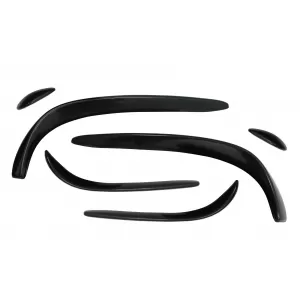 Front Bumper Splitters Fins Flaps Aero suitable for Mercedes C-Class W205 S205 C205 A205 (2015-2018) C43 Design Piano Black