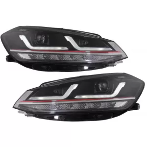 Osram Full LED Headlights LEDriving suitable for VW Golf 7.5 Facelift (2017-2020) GTI Look upgrade for Halogen with Dynamic Sequential Turning Lights