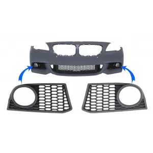 Side Grilles Fog Lights Covers Left /Right suitable for BMW 5 series F10 F11 (2010-up) Only M-Technik Design Bumper