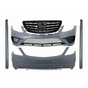 Body Kit with Front Grille Black suitable for Mercedes S-Class W222 (2013-06.2017) S63 Design