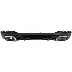 Rear Bumper Valance Diffuser With Exhaust Tips suitable for BMW 5 Series G30 G38 (2016-2019) 540 M Performance Design Carbon Look