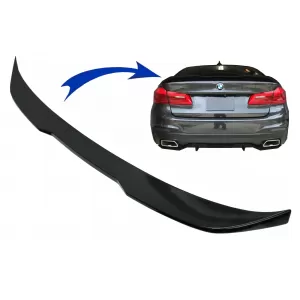 Trunk Boot Spoiler suitable for BMW 5 Series G30 (2017-Up) M Performance Design Piano Black