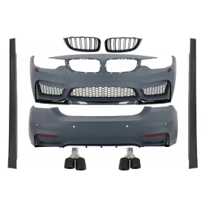 Body Kit suitable for BMW 4 Series F36 Gran Coupe (2013-03.2019) M4 Look with Grilles and Exhaust Tips Carbon