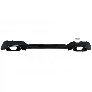 Rear Bumper Valance Diffuser With Exhaust Tips suitable for BMW 3 Series G20 G28 Sedan G21 Touring (2018-up) M340i M Look Black