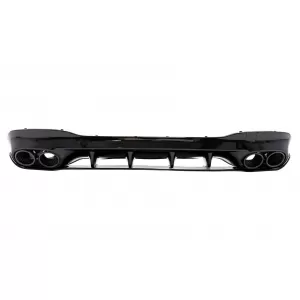 Rear Diffuser and Exhaust Tips suitable for Mercedes CLA X118 Shooting Brake C118 Coupe Sport Line (2019-06.2025) CLA45S Design Aerodynamic Night Package