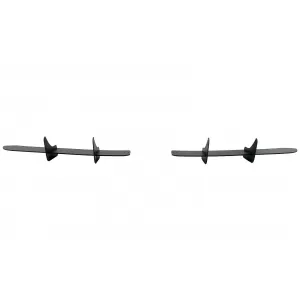 Rear Bumper Extension Splitters for Air Diffuser suitable for VW Golf VI 6 R20 (2008-2013) Black