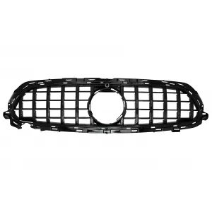 Central Grille suitable for Mercedes E-Class Facelift W213 S213 C238 A238 Sport Line (2020-Up) GT-R Panamericana Design Black