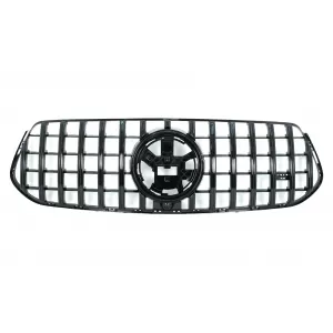 Front Central Grille suitable for Mercedes GLE SUV W167 V167 GLE Coupe C167 Sport Package (2019-06.2023) GTR Panamericana Design All Black