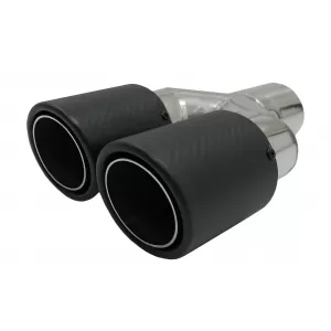 Universal Exhaust Muffler Tip Matte Carbon Fiber Inlet 5.8 cm Left Side - KLT083