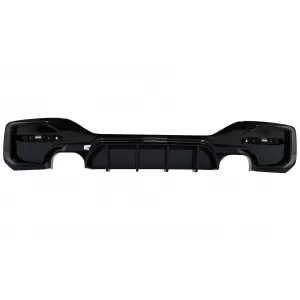Rear Bumper Spoiler Valance Diffuser Double Outlet suitable for BMW 1 Series F20 F21 LCI (2015-2019) Piano Black