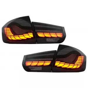 OLED Taillights Conversion to M4 Design suitable for BMW 3 Series F30 Pre LCI & LCI (2011-2019) F35 F80 Red Smoke with Dynamic Sequential Turning Light