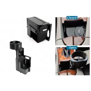 Center Console Cup Holder suitable for Mercedes Benz CLS W219 (2003-2010) E-Class W211 S211 (2002-2009) Black - CHMBW211B