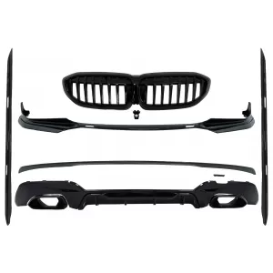 Complete Body Kit Extensions suitable for BMW 3 Series G20 Sedan (2018-2022) M340i Competition Design Black Tips