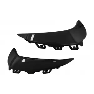 Rear Bumper Aero Flaps Flics Side Fins suitable for Mercedes GLA SUV H247 (2020-up) Sport Line Piano Black