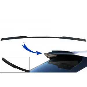 Roof Spoiler Cap suitable for Audi Q8 SUV (2018-up) Sport Design Piano Black Add-On