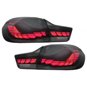 OLED Taillights suitable for BMW 4 Series F32 F33 F36 M4 F82 F83 (2013-03.2019) Red Smoke with Dynamic Sequential Turning Light