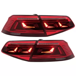 LED Taillights suitable for VW Passat B8 3G (2015-2019) Limousine Sequential Dynamic Turning Lights B8.5 Design