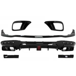 Body Kit Front Bumper Lip and Air Diffuser suitable for Mercedes S-Class W222 Facelift S65 S63 (07.2017-08.2020) Sedan