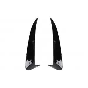 Rear Bumper Flaps Side Fins Flics suitable for Mercedes C Class W205 (2014-2020) Piano Black