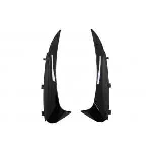 Rear Bumper Flaps Side Fins Flics suitable for Mercedes C Class C205 A205 (2015-2019) Piano Black