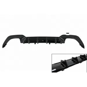 Rear Bumper Valance Diffuser suitable for BMW 3 Series G20 G28 Sedan G21 Touring (2019-up) M340i M Look Black