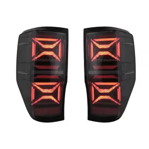 LED Taillights suitable for Ford Ranger (2012-2018) Smoke with Sequential Dynamic Turning Lights