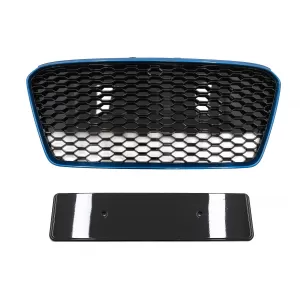 Front Grille suitable for Audi R8 42 1st Generation Facelift (2013-2015) RS Design Glossy Black Blue